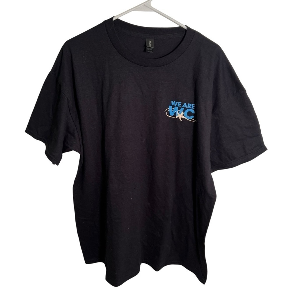 Gildan Unisex Size XL T-Shirt Black We Are WC Teamwork Makes the Dream Work